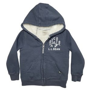 L.L.Bean Blue Sherpa Lined Hoodie